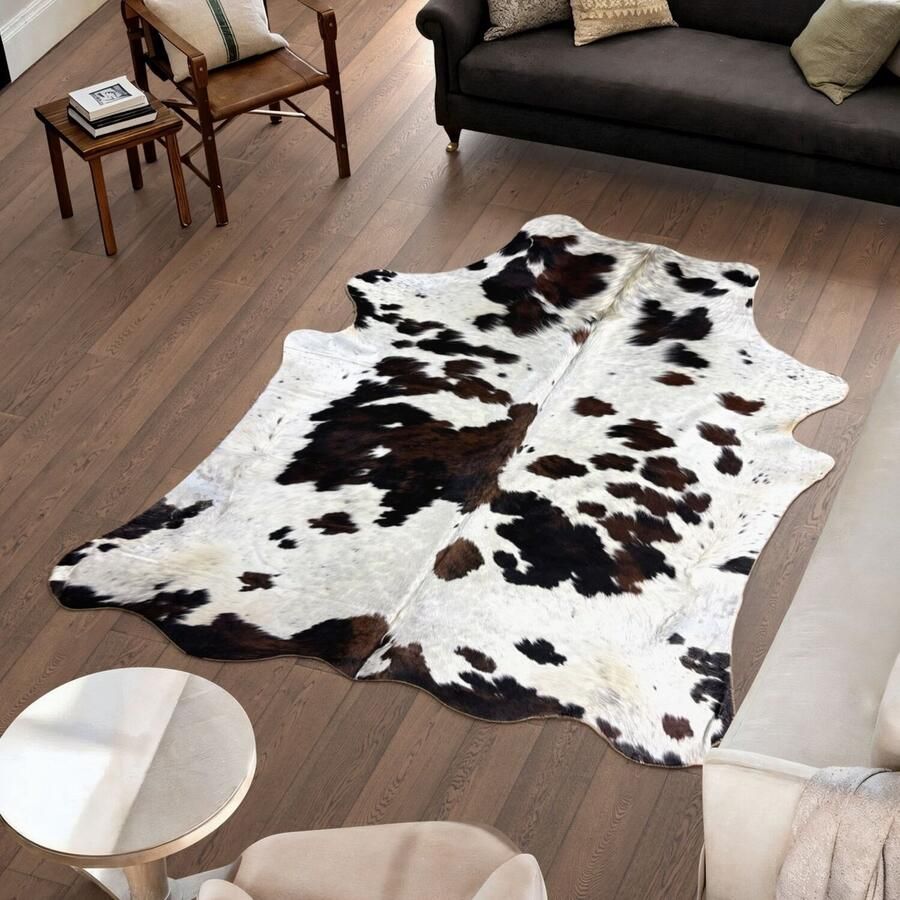 Koeienhuidvloerkleed.nl Koeienhuid Vloerkleed 232 cm x 193 cm Koeienkleed Koeienvel Dierenvel Dierenhuid Tapijt