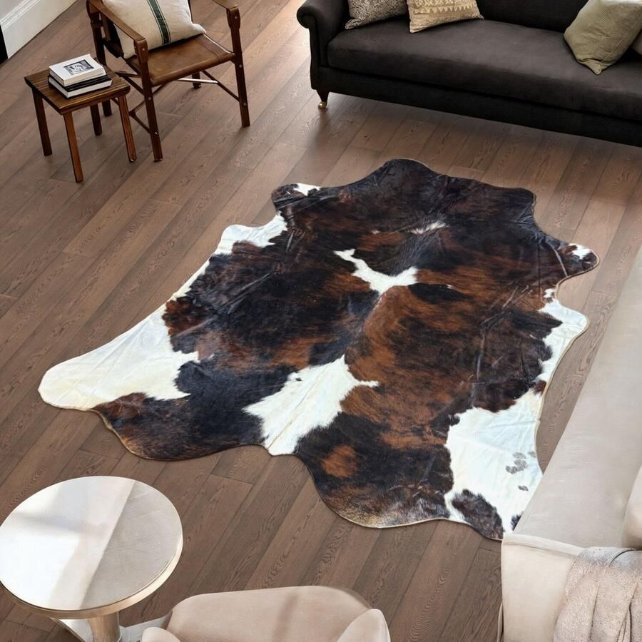 Koeienhuidvloerkleed.nl Koeienhuid Vloerkleed 232 cm x 213 cm Koeienkleed Koeienvel Dierenvel Dierenhuid Tapijt