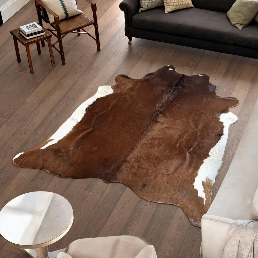 Koeienhuidvloerkleed.nl Koeienhuid Vloerkleed 233 cm x 207 cm Koeienkleed Koeienvel Dierenvel Dierenhuid Tapijt