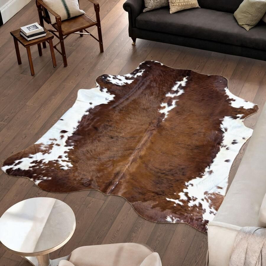 Koeienhuidvloerkleed.nl Koeienhuid Vloerkleed 233 cm x 223 cm Koeienkleed Koeienvel Dierenvel Dierenhuid Tapijt