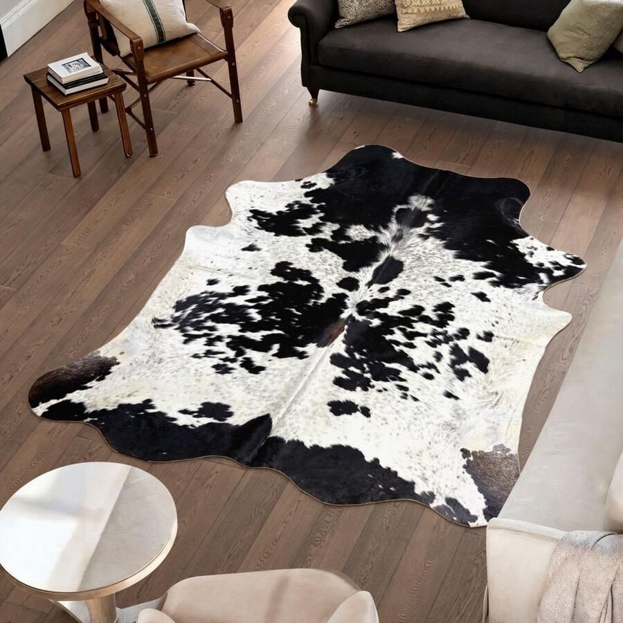 Koeienhuidvloerkleed.nl Koeienhuid Vloerkleed 235 cm x 202 cm Koeienkleed Koeienvel Dierenvel Dierenhuid Tapijt