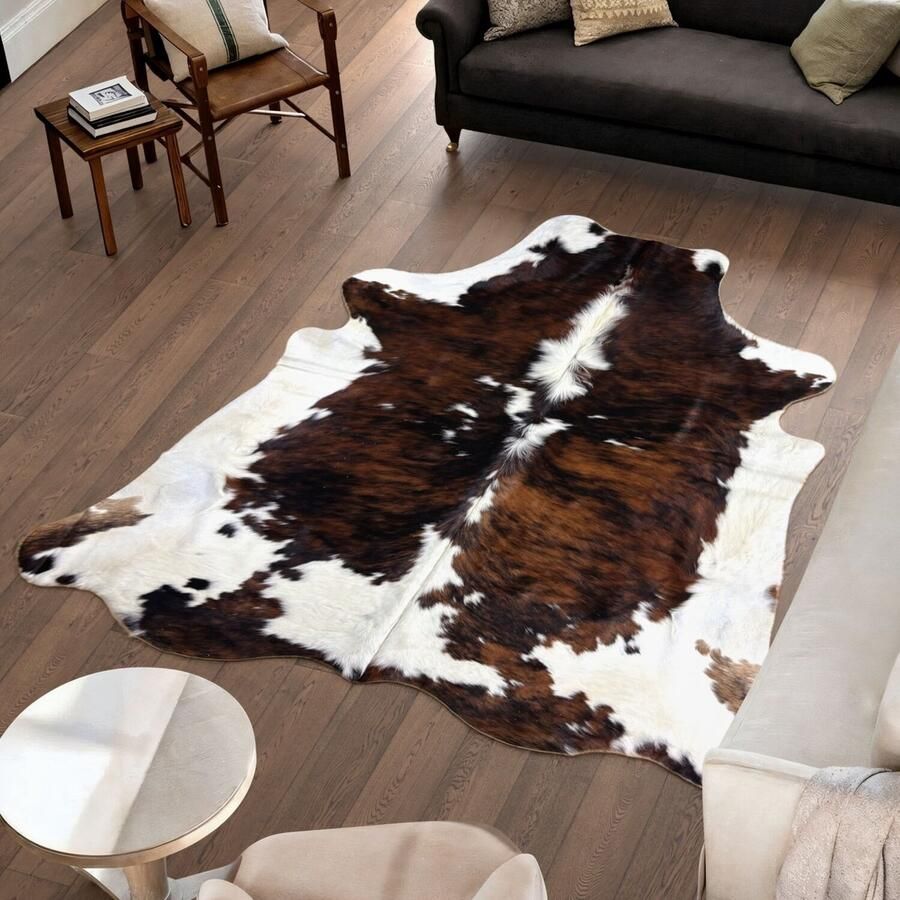 Koeienhuidvloerkleed.nl Koeienhuid Vloerkleed XXL (Extra Groot) Wit 242 x 230 cm Koeienkleed Koeienvel Dierenvel Dierenhuid Koehuid Tapijt