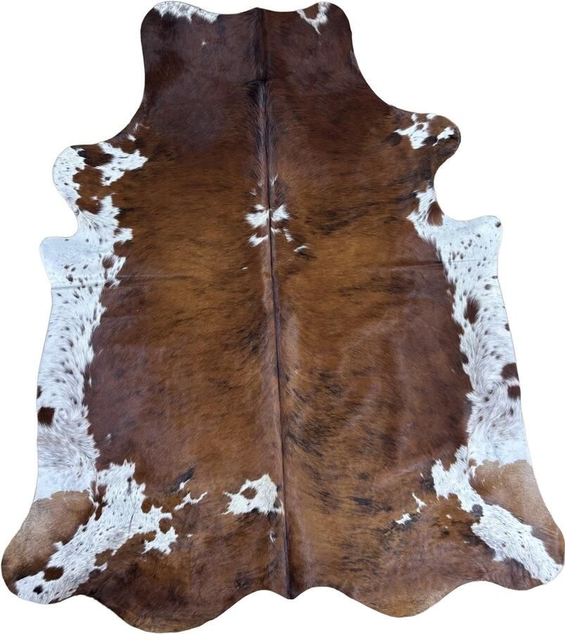 Koeienhuidvloerkleed.nl Koeienhuid Vloerkleed 236 cm x 211 cm Koeienkleed Koeienvel Dierenvel Dierenhuid Tapijt - Foto 2