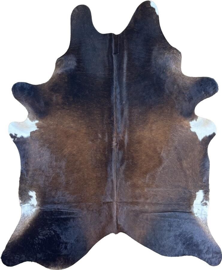 Koeienhuidvloerkleed.nl Koeienhuid Vloerkleed XL (Groot) Beige Wit 227 x 214 cm Koeienkleed Koeienvel Dierenvel Dierenhuid Koehuid Tapijt - Foto 3