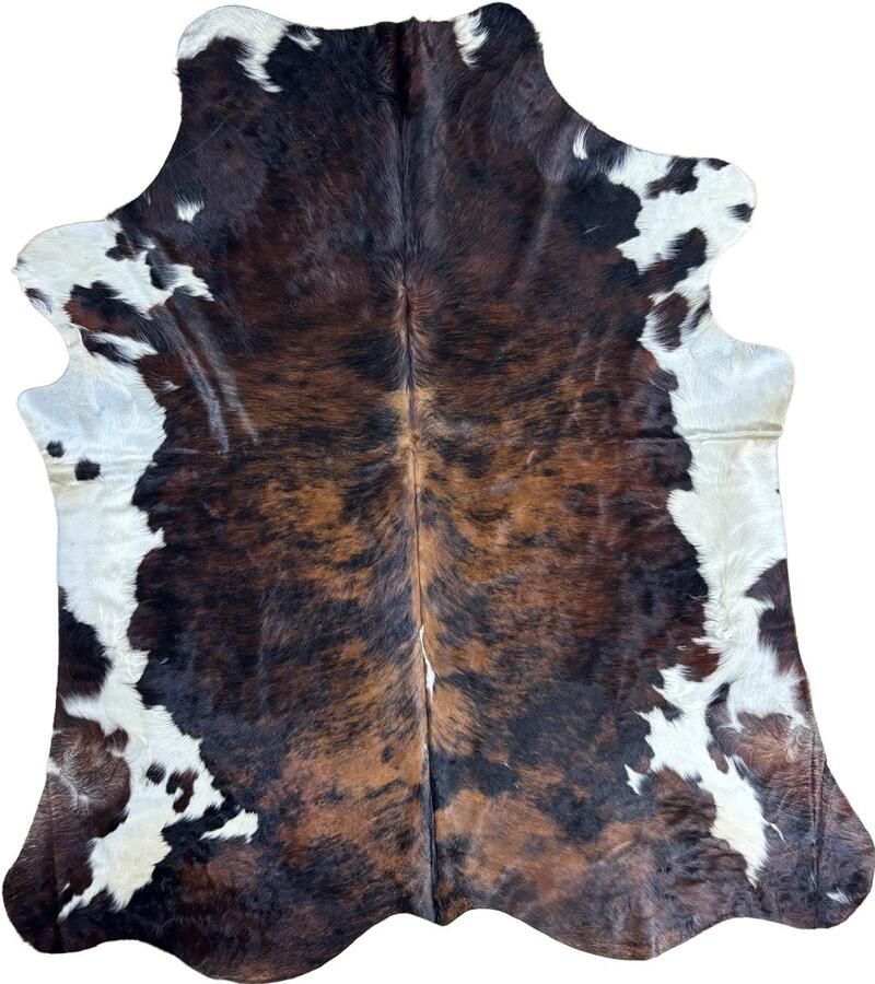 Koeienhuidvloerkleed.nl Koeienhuid Vloerkleed XL (Groot) Bruin 228 x 198 cm Koeienkleed Koeienvel Dierenvel Dierenhuid Koehuid Tapijt - Foto 2