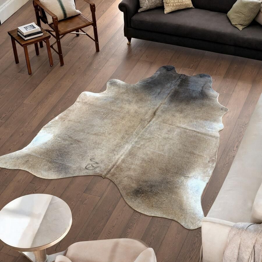 Koeienhuidvloerkleed.nl Koeienhuid Vloerkleed Beige 229 x 213 cm Koeienkleed Koeienvel Dierenvel Dierenhuid Tapijt