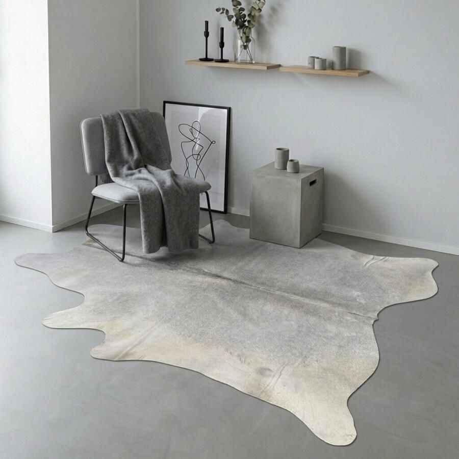 Koeienhuidvloerkleed.nl Koeienhuid Vloerkleed Grijs Taupe 0148 211 x 197 cm Koeienkleed Koeienvel Dierenvel Dierenhuid Koehuid Tapijt - Foto 3