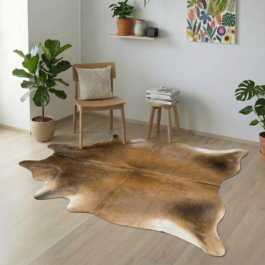 Koeienhuidvloerkleed.nl Koeienhuid Vloerkleed XL (Groot) Effen Solid 0158 229 x 181 cm Koeienkleed Koeienvel Dierenvel Dierenhuid Koehuid Tapijt - Foto 2