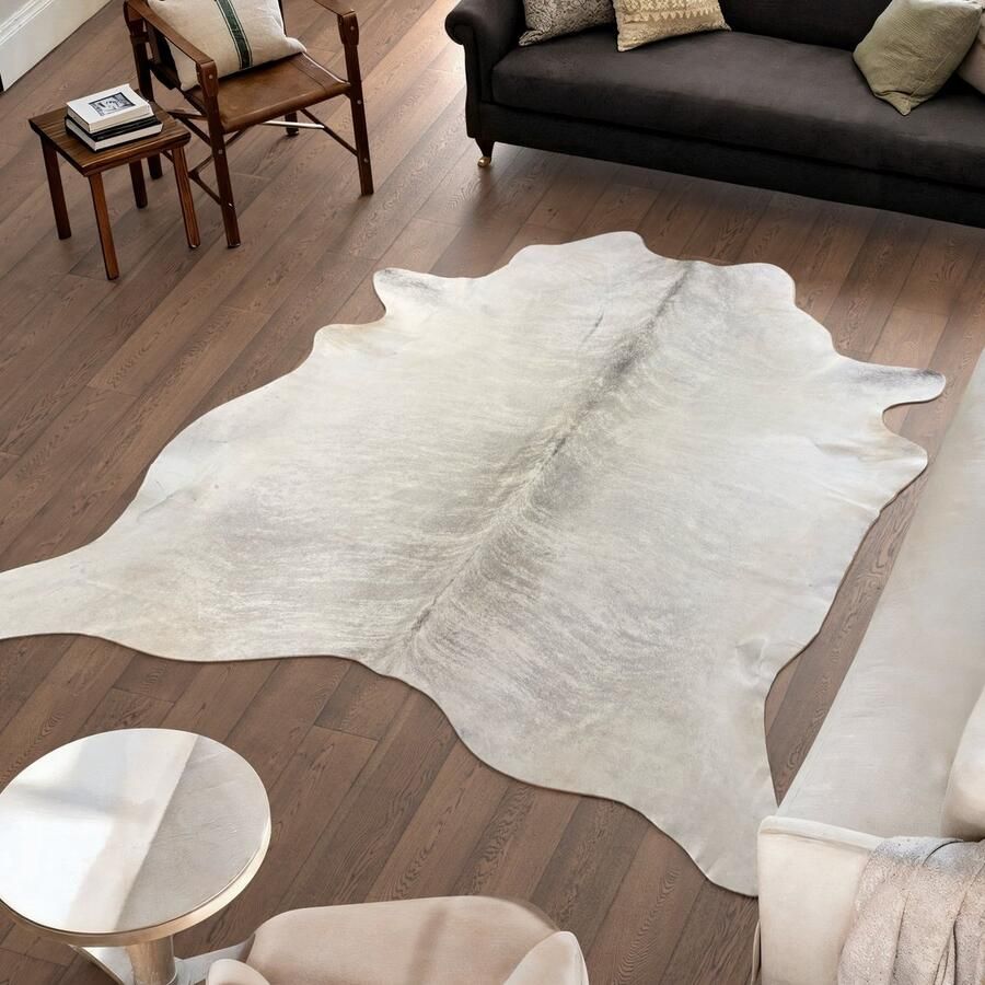 Koeienhuidvloerkleed.nl Koeienhuid Vloerkleed XXL (Extra Groot) Wit 242 x 230 cm Koeienkleed Koeienvel Dierenvel Dierenhuid Koehuid Tapijt - Foto 2