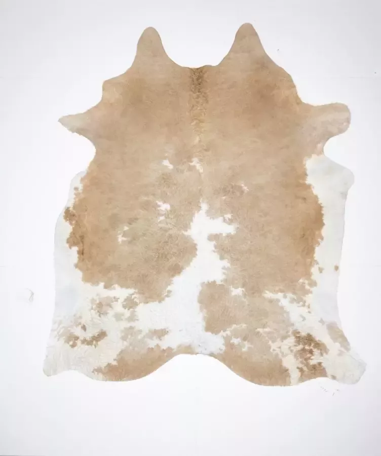 Koelap Koeienhuid Vloerkleed Bruinwit Gevlekt Langharig 210 x 235 cm 1005093
