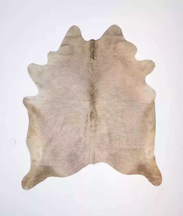 Koelap Koeienhuid Vloerkleed Taupe Egaal Langharig 190 x 225 cm 1004509
