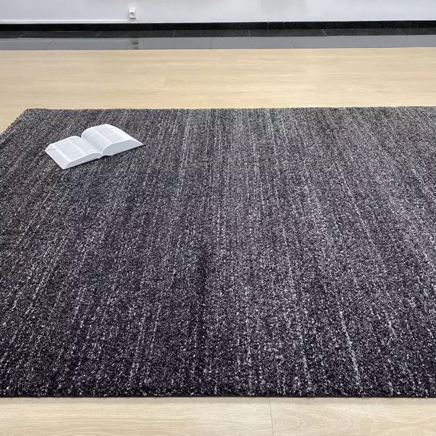 Koho Carpets Antraciet Tapijt Dik Laagpolig Vloerkleed Koho Zen Premium Feeling Gespikkeld 240x340cm- Modern Woonkamer Salon Slaapkamer Eetkamer