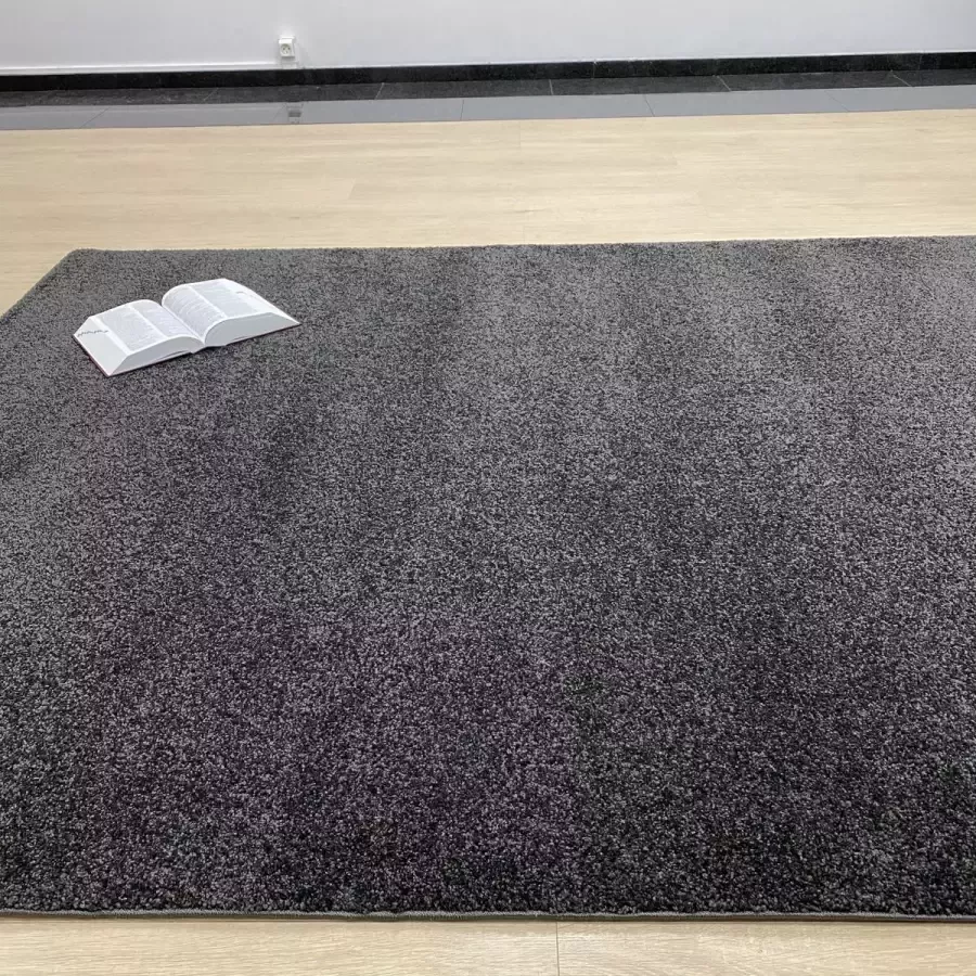 Koho Carpets Antraciet Tapijt Laagpolig Vloerkleed Koho Amazing Touch 120x170cm- Modern Woonkamer Salon Slaapkamer Eetkamer