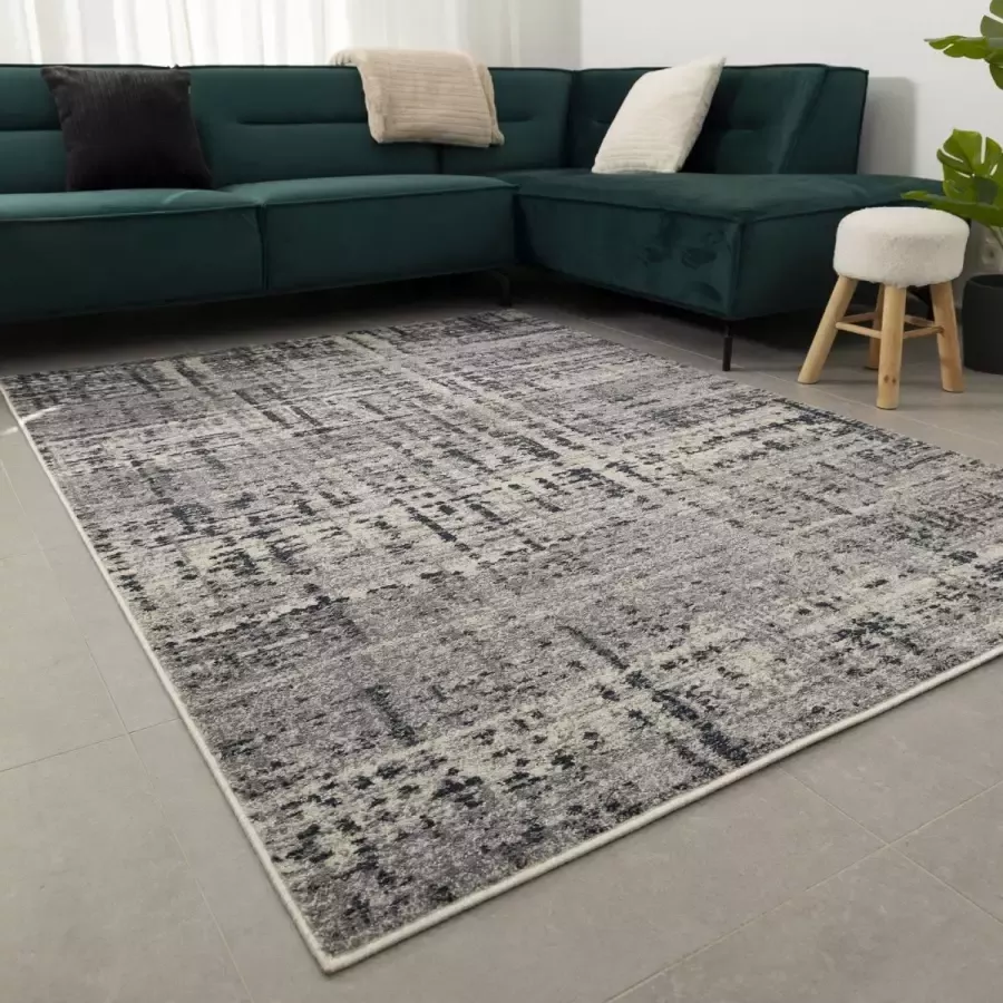 Koho Carpets Blauw Tapijt Laagpolig Vloerkleed Koho Modern Belgian 140x190cm- Modern Woonkamer Salon Slaapkamer Eetkamer