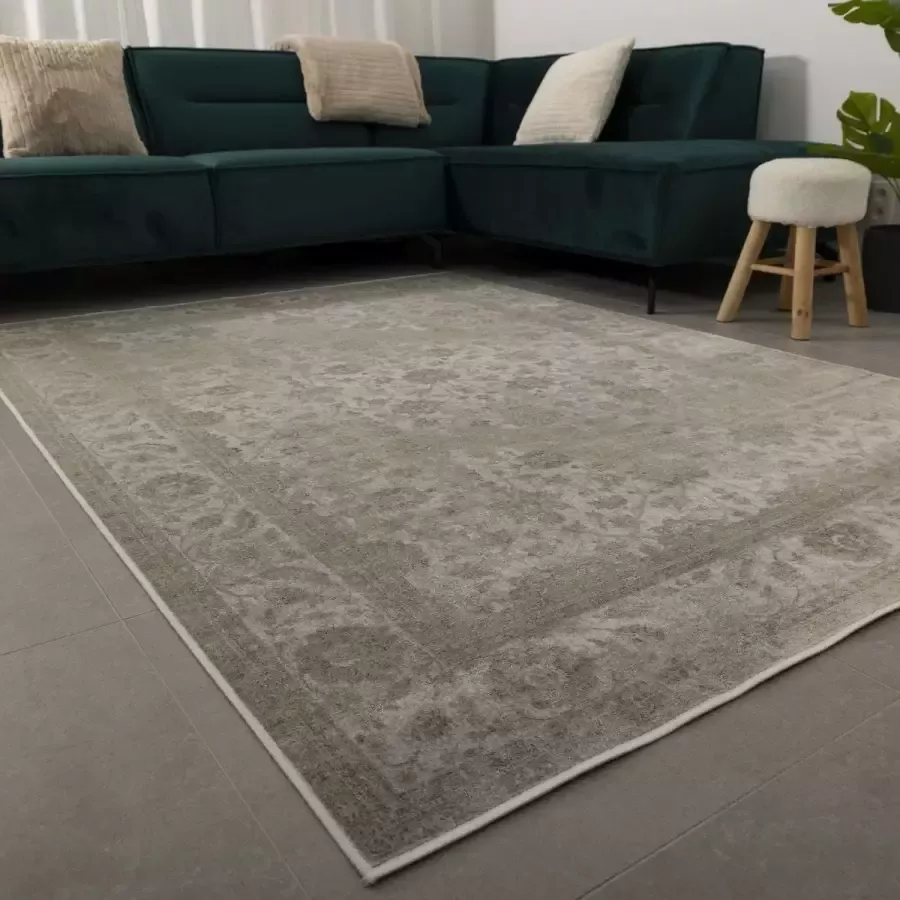 Koho Carpets Dun Vloerkleed met Anti-Slip Beige Laagpolig Tapijt Koho Vintage 160x230cm- Modern Woonkamer Salon Slaapkamer Eetkamer - Foto 2
