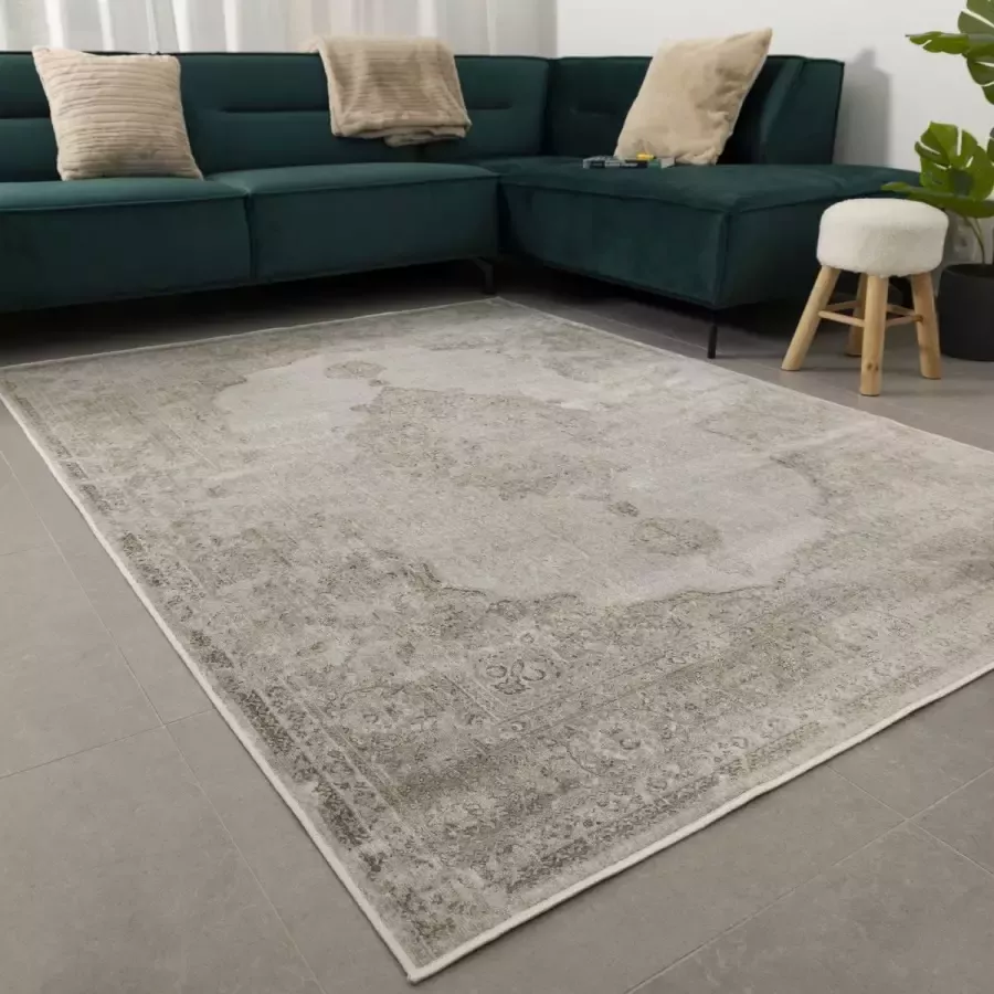 Koho Carpets Dun Vloerkleed met Anti-Slip Beige Laagpolig Tapijt Koho Vintage 185x275cm- Modern Woonkamer Salon Slaapkamer Eetkamer - Foto 2