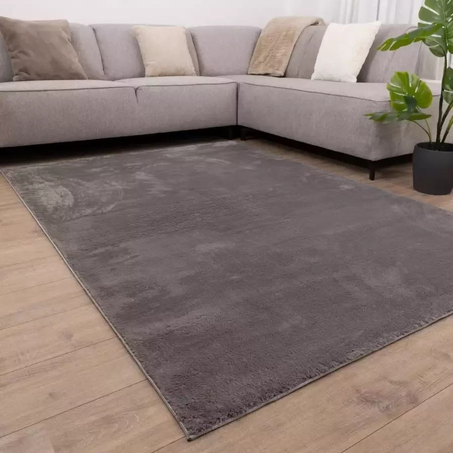 Koho Carpets Grijs Tapijt Wasbaar Laagpolig Vloerkleed met Anti Slip Koho Soft Comfort Wasbaar op 30° 80x150cm- Modern Woonkamer Salon Slaapkamer Eetkamer