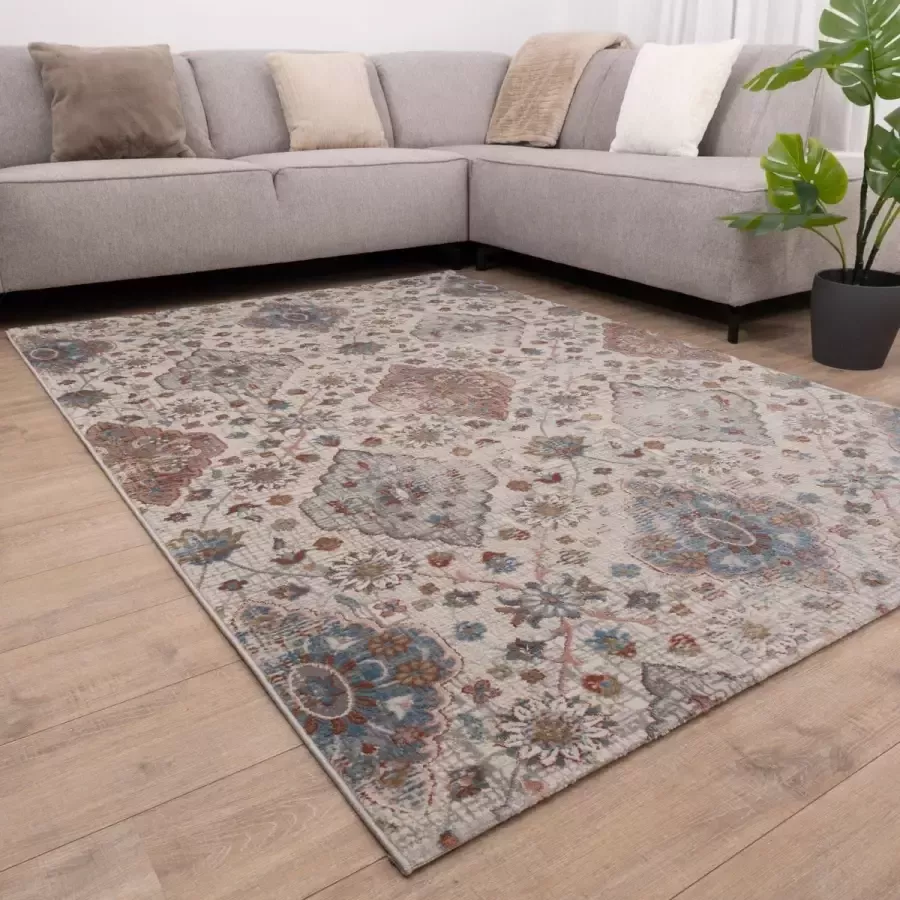 Koho Carpets Kleurrijk Tapijt Colourful Bloemen Design Laagpolig Vloerkleed Koho Impressive 200x290cm- Modern Woonkamer Salon Slaapkamer Eetkamer