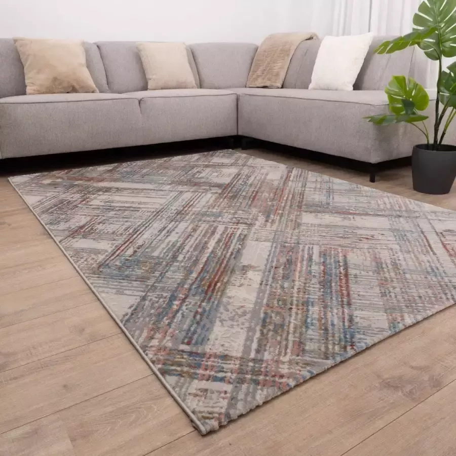 Koho Carpets Kleurrijk Tapijt Colourful Laagpolig Vloerkleed Koho Impressive 120x170cm- Modern Woonkamer Salon Slaapkamer Eetkamer