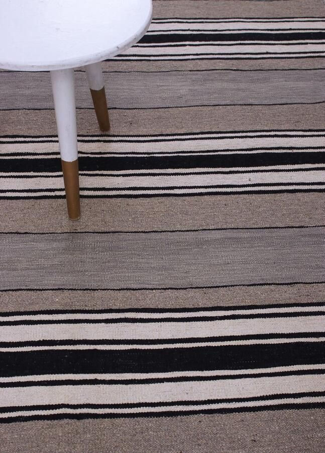 Koho Carpets Grijs Tapijt Laagpolig Handgeweven Wollen Vloerkleed Koho Afghan Modern Kelim 197x156 197x156cm- Modern Woonkamer Salon Slaapkamer Eetkamer