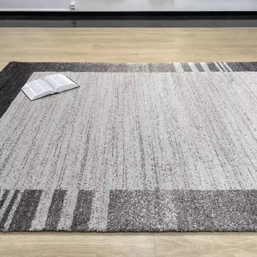 Koho Carpets Lichtgrijs Tapijt Dik Laagpolig Vloerkleed Koho Zen Premium Feeling Kader 200x290cm- Modern Woonkamer Salon Slaapkamer Eetkamer