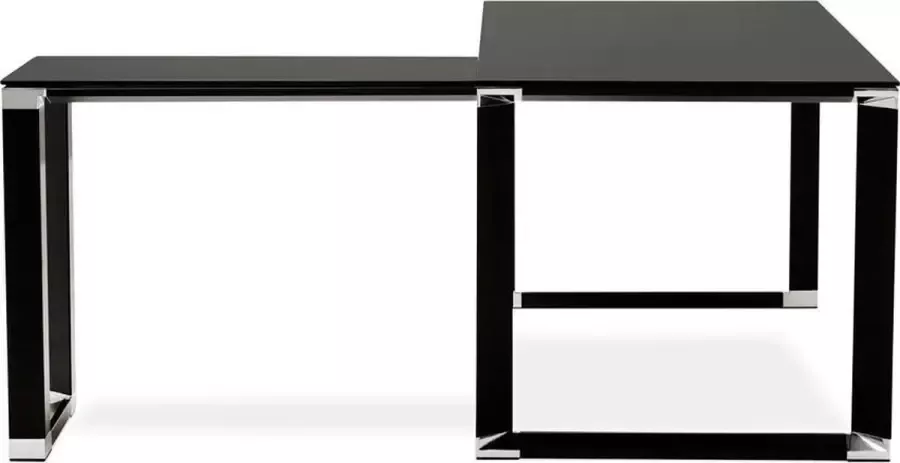 Kokoon Design Hoekbureau WARNER zwart glas Design