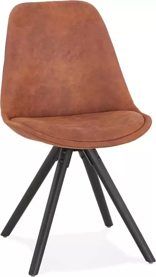 Kokoon Eetkamerstoel CHARLIE microvezel cognac naturel- Design