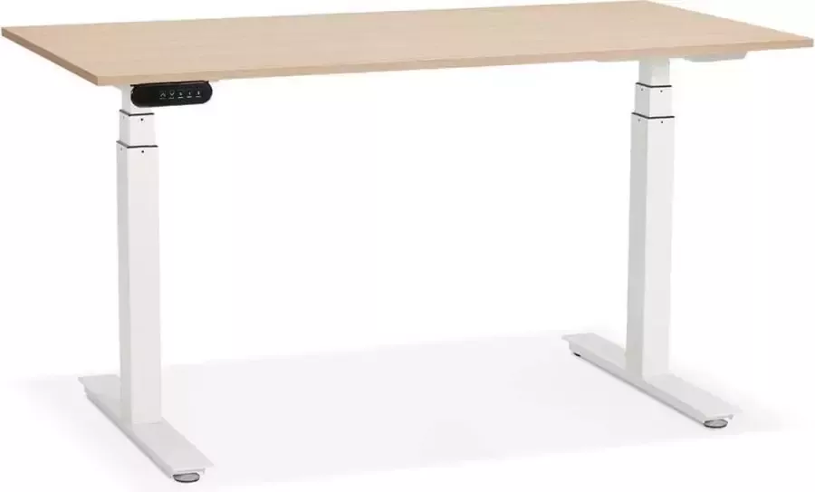 Kokoon Elektrisch verstelbaar bureau DROIDE eiken wit 140x70 Design