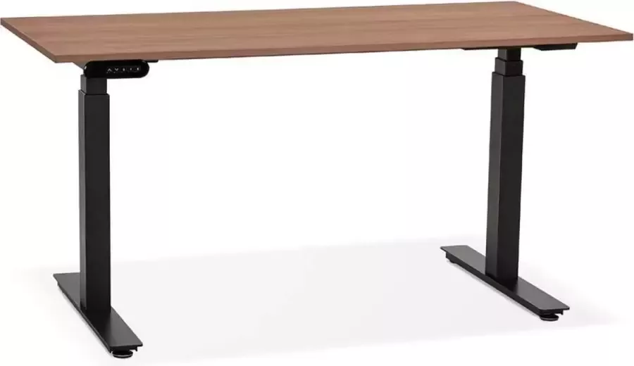 Kokoon Elektrisch verstelbaar bureau DROIDE walnoot zwart 140 x 70 Design