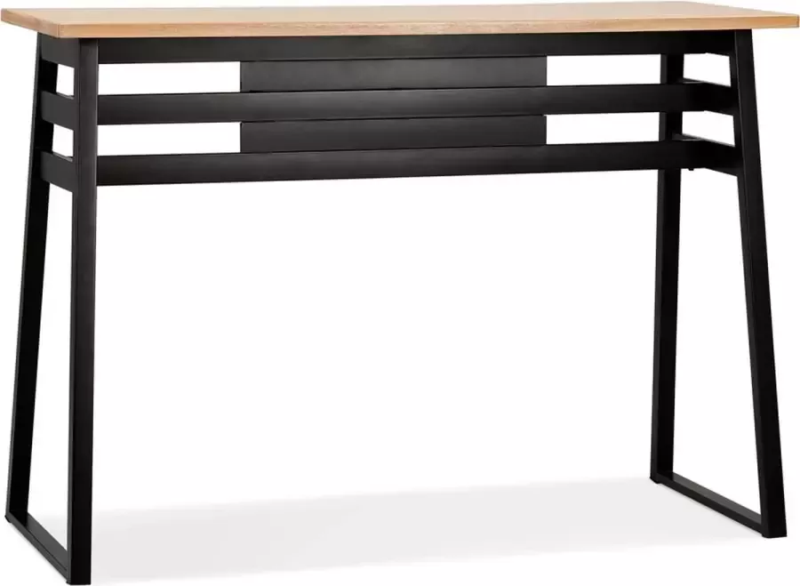 Kokoon Maysun Bartafel MALIN Naturel Zwart 60x150x105 5cm