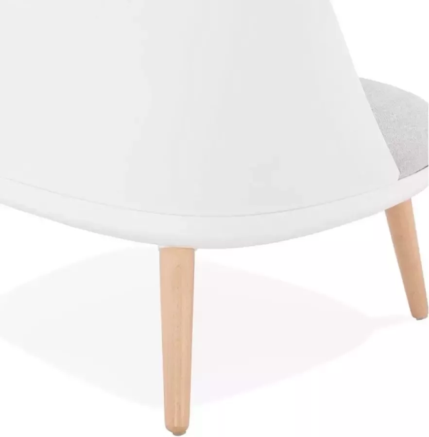 KokoonDesign Fauteuil KAJOL Wit-Lichtgrijs - Foto 2