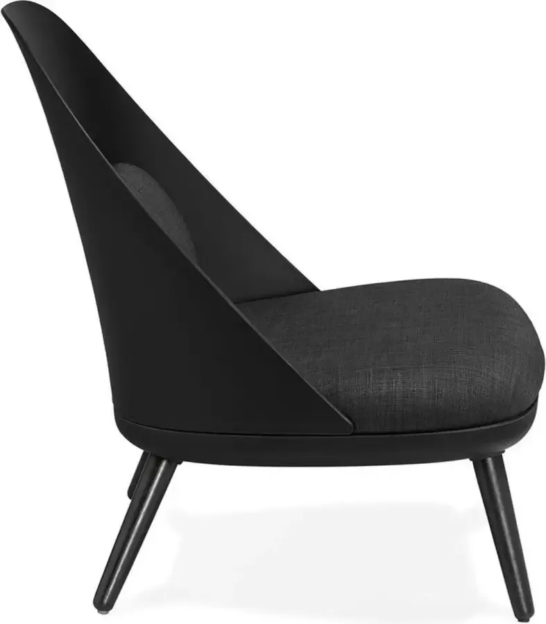 KokoonDesign Fauteuil KAJOL Zwart-Donkergrijs