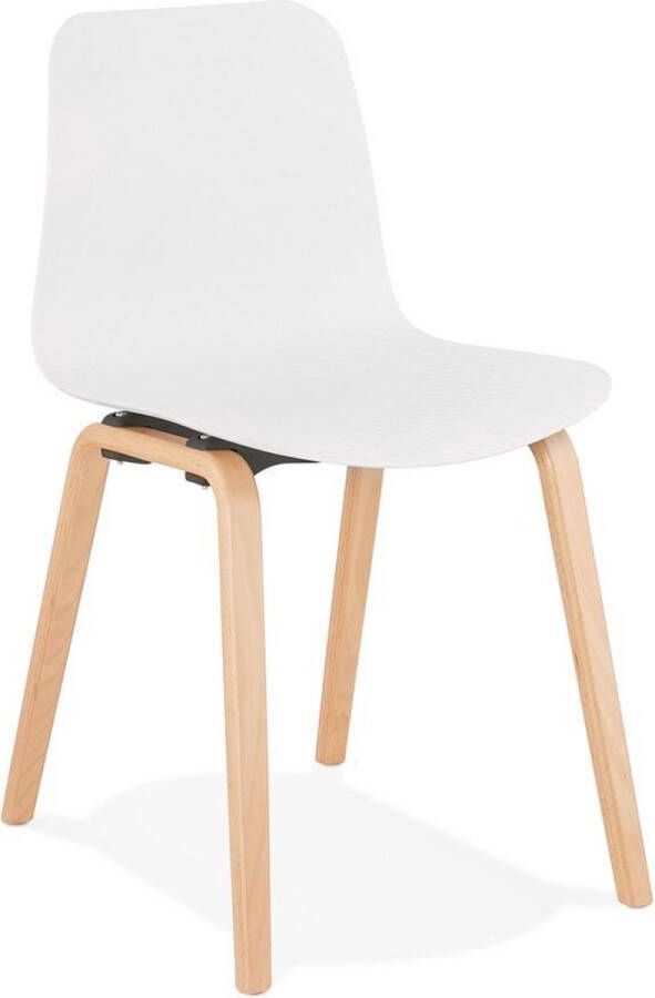 Bondy Living MONARK Eetkamerstoel Wit Naturel Kuipstoel Kokoon Design - Foto 1