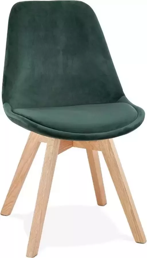 Kokoon Design eetkamerstoel PHIL Velvet groen naturel Design