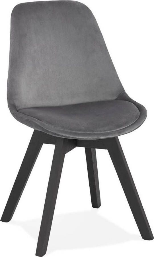 Kokoon Velvet Kuipstoel PHIL Grijs zwart Design