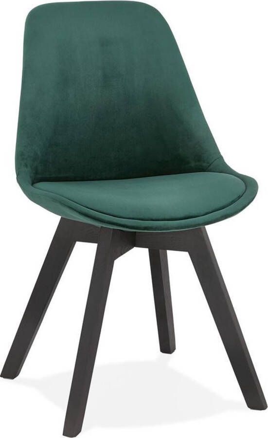 Kokoon Velvet kuipstoel PHIL groen zwart Design