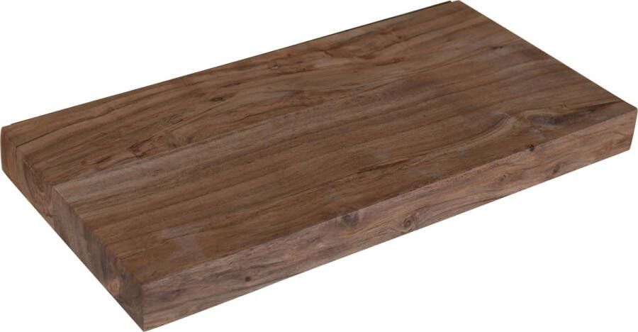 Koloniaal teakhuis Wandplank-Mangohout-Zwevend-Massief-40cm- -Onzichtbare ophanging-Goedkoop