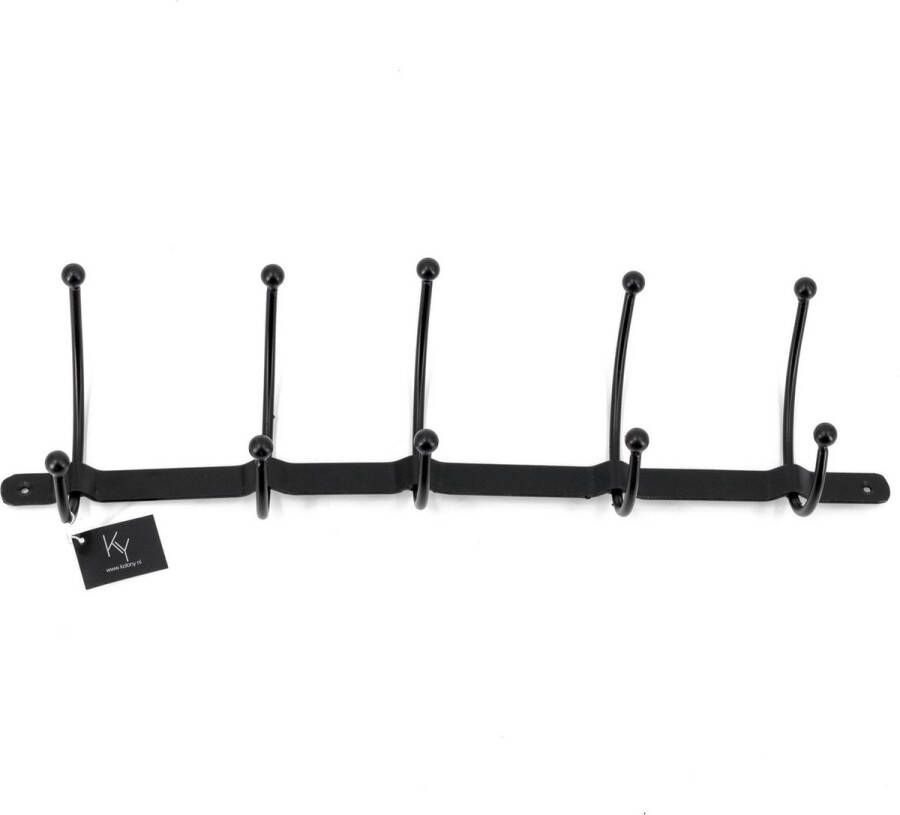 Homebound by Kolony Kapstok met 5 haken zwart - Foto 2