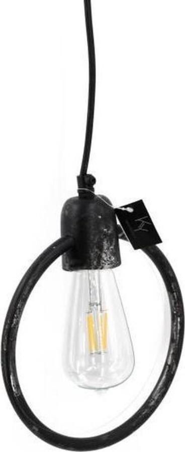 Kolony hanglamp rond 24 cm decoratieve lamp eetkamer lamp woonkamer lamp hanglampen metalen lamp industrieel zwart