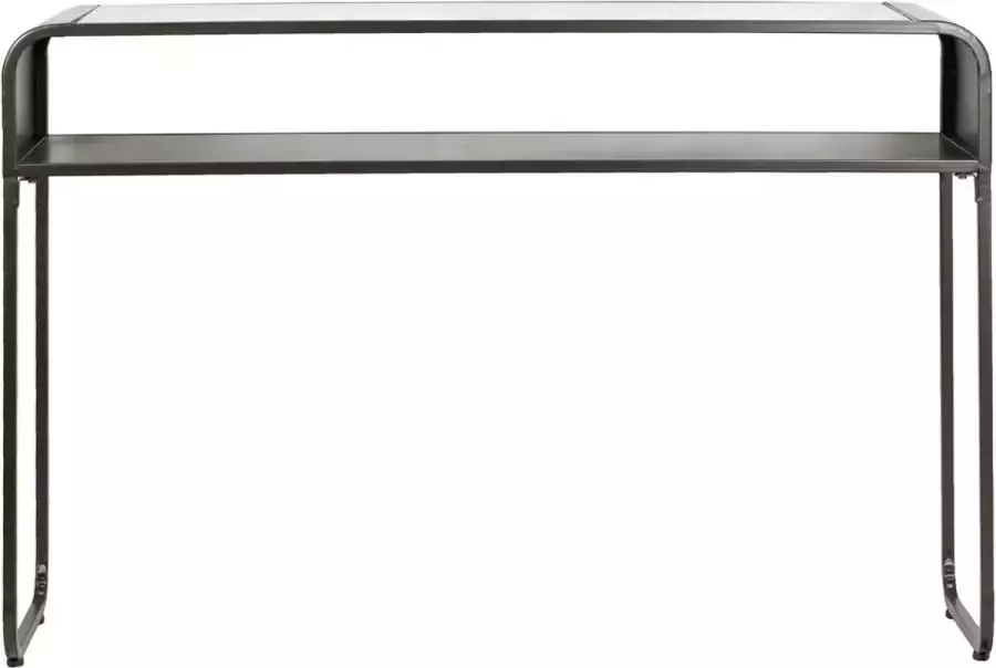 kolony Metalen sidetable met glas glazen tafel bureau 120x39.5x80cm