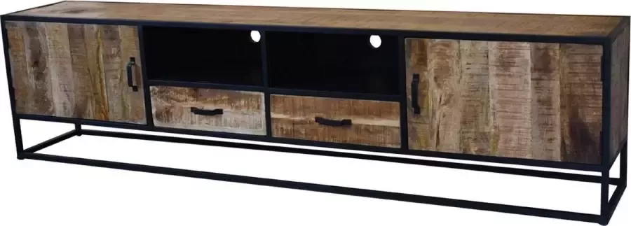 Kolony Tv-meubel mango met metaal stereomeubel hout industrieel 240cm
