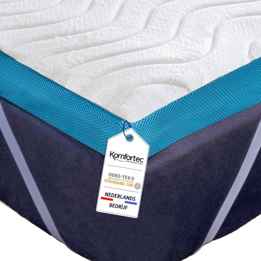 Komfortec Topper 90x200 cm 5 cm Hoog Visco Traagschuim Topdekmatras Afneembare en Wasbare Aloë Vera Hoes Orthopedisch