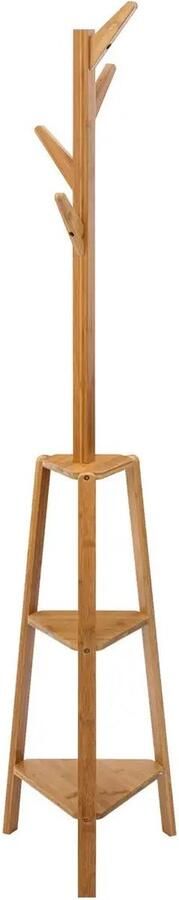 Konges Sløjd 5Five Staande kapstok bamboe D38xH177cm 3 planken + 4 haken