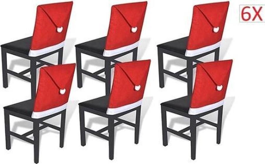 Konges Sløjd Kerst Stoelhoezen Kerst stoelversiering Kerstversiering Kerstdecoratie Set van 6 stuks 60 x 50 cm