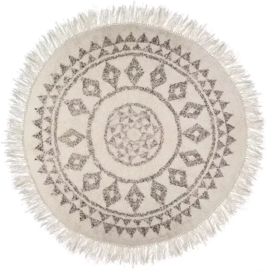 Atmosphera Tapijt rond 120 cm geometrische patronen vloerkleed vloerkleden -prachtig ronde tapijt bohemien stijl