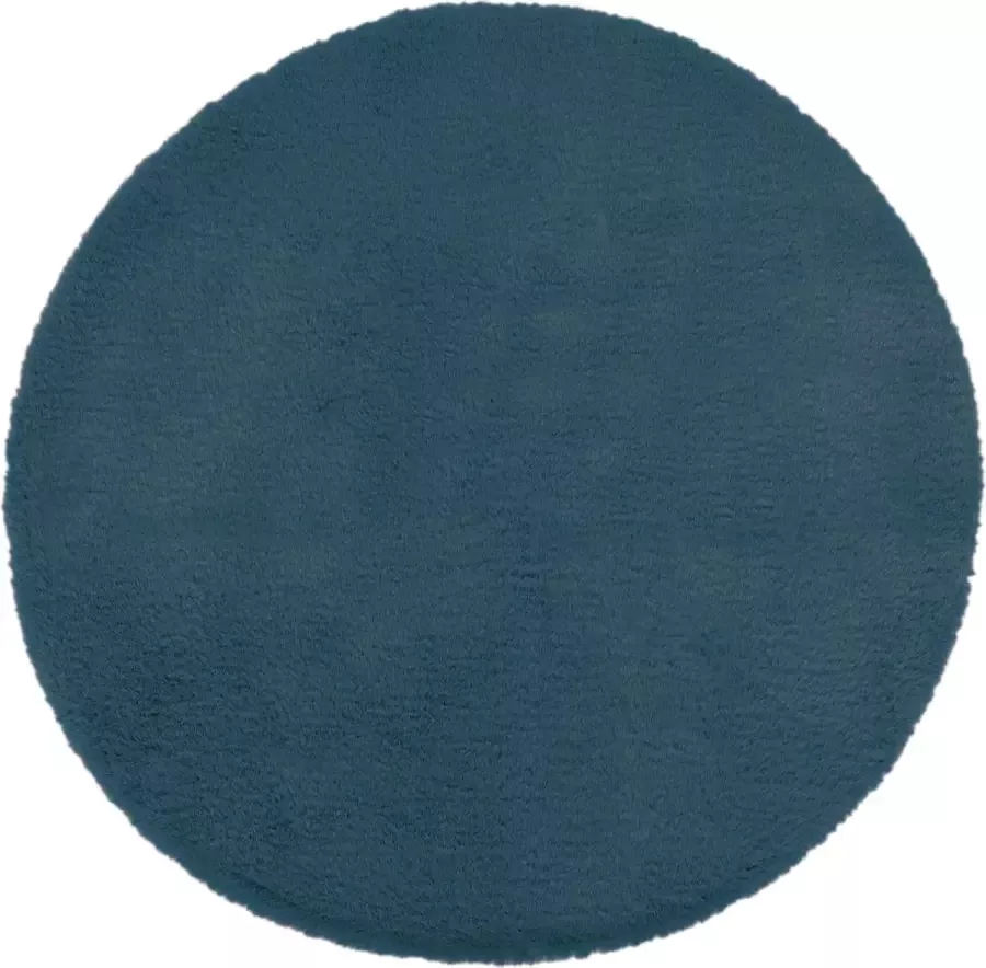 Atmosphera Vloerkleed Blauw| Rond 80x80cm Extra zacht