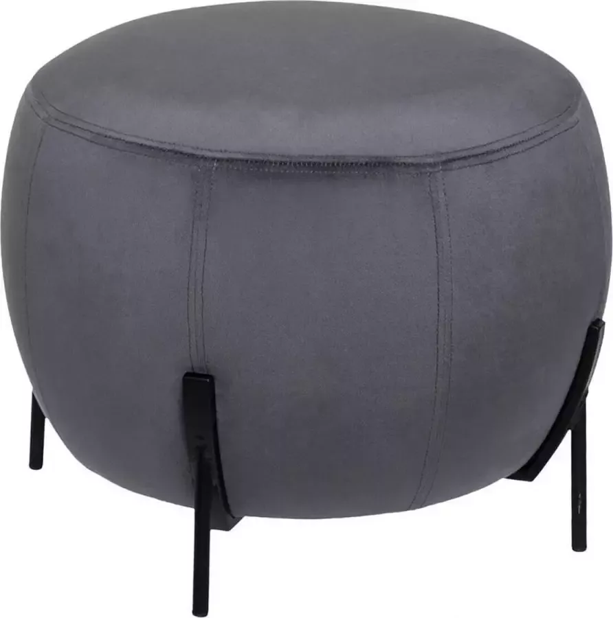 Konges Slöjd Eazy Living Velvet Poef Dorine ˜ 44 cm Grijs