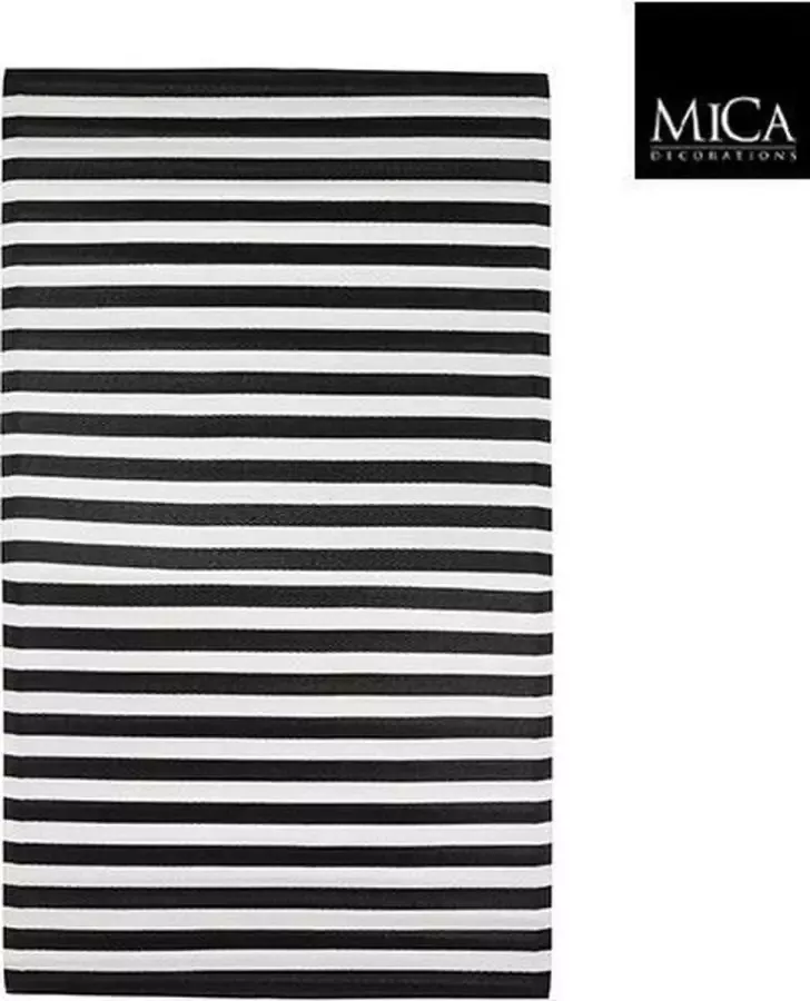 Koopman Outdoor vloerkleed 180 x 120cm Div Kleuren Zwart