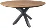 Koopmans Eettafel rond naturel eikenhout gelakt 140 cm spinpoot - Thumbnail 1