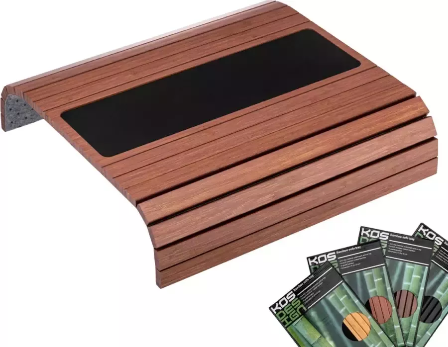 Kosdesign Kos Design Armleuning Organizer Banktafel Bank Organizer Bank Dienblad flexibel dienblad armleuning Bamboe Beschermende Coating Zwart Wit Anti Slip